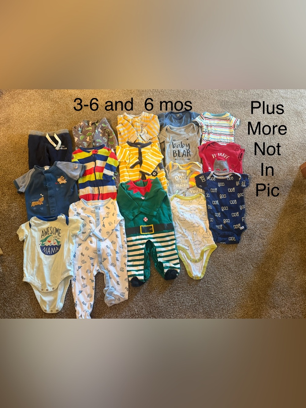 Mixed Colors Kids One-Piece Bundle - 3-6 mos plus more not in pic